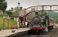 Bachmann/Rails of Sheffield announced a OO model of the Caledonian Railway 812 class 0-6-0 at the Glasgow Model Railway Exhibition.  57566 (CR 828) awaits departure from Boat of Garten in 2000.<br>
<br>
<br><br>[Bill Roberton //2000]