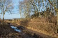 A lineside cottage at Kirkbank Crossing. This type of cottage adjoined the station sites on this line. There may have been a private halt here for Ormiston House. The site is three quarters of a mile south of Kirkbank station.<br><br>[Ewan Crawford 24/02/2018]