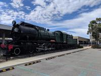 West Australia <I>Mountain</I> 4-8-2 S542 <I>Bakewell</I> was built in 1943 and has been plinthed at East Perth station for over forty years. Thankfully, someone has perhaps listened to previous complaints about how it was displayed [See image 46085] and it can now be seen in all its glory. Photo by Mike Burke on 25th February 2018.<br><br>[Mark Bartlett Collection 25/02/2018]