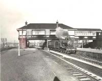 Class 2P 4-4-0 40687 at Elderslie on 5 May 1959 with a Kilmarnock via Beith train.<br><br>[G H Robin collection by courtesy of the Mitchell Library, Glasgow 05/05/1959]