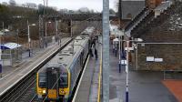 At Lockerbie the 1139 TPE to Glasgow Central pauses.<br><br>[David Prescott 08/02/2018]