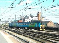 Arriva Trains Northern 156472 comes off the High Level Bridge and into Newcastle Central on 6 July 2004 with an afternoon Sunderland - Hexham service.<br><br>[John Furnevel 06/07/2004]