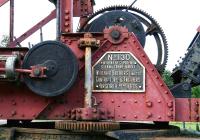 <I>'Please mind your fingers...'</I> Part of the mechanism of the Whitaker Brothers steam crane on display in the yard at Prestongrange Industrial Heritage Museum on 19 September 2012 [see image 63097].<br><br>[John Furnevel 19/09/2012]