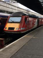 Having brought the 0710 HST from Leeds into Aberdeen spot on time 43308 is seen at the buffers. It bears the legend 'Virgin Trains - Most Reliable HST Golden Spanner Award 2016'  and is named 'Highland Chieftain'.<br><br>[Caleb Abbott 13/03/2018]