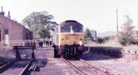 A Northern Belle distillery tour at Dufftown in 1984 top and tailed with class 47s. I'm not sure how long the loco kept the Michelin men. Do any Railscot visitors have any further information. <br>
<br><br>[Crinan Dunbar //1984]