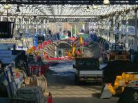 Looking towards the platform 5 and 6 extension works at Waverley on 20 March 2018.  Evidence of some excavation.<br><br>[Bill Roberton 20/03/2018]