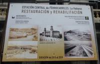 Information board for the reconstruction of Havana station.<br><br>[Alastair McLellan 04/03/2018]