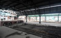 Platform view showing old and new facilities at the Havana terminus.<br><br>[Alastair McLellan 04/03/2018]