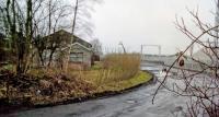 The former goods yard at West Calder, complete with surviving shed, seen on 13 March. The location is a compound for the Holytown to Midcalder Junctions electrification.<br><br>[David Panton 13/03/2018]