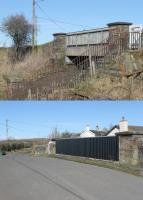 At first glance the bridge at Bullgill station appears to be over single rather than double track but it is one of several Maryport & Carlisle structures built to very tight clearances that still hamper operations today. Class 150 and 158 Sprinters are not allowed to operate over this line and stock with droplights on the doors has to have bars (or for charters a steward in each vestibule). Bullgill station had staggered platforms either side of the bridge and the old platform steps can still be seen. 9th March 2018.<br><br>[Mark Bartlett 09/03/2018]