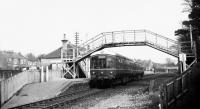 The BMU passing Cults station on 13.55 Aberdeen to Ballater service on 18th April 1960.<br><br>[David Murray-Smith 18/04/1960]