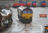 66168 rounds round its newly arrived train at Aberdeen Waterloo.<br><br>[Bill Roberton 23/03/2018]