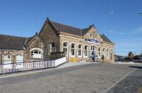 The booking office at Workington, and the station forecourt, have been refurbished and now look pristine as seen here on 9th March 2018.<br><br>[Mark Bartlett 09/03/2018]