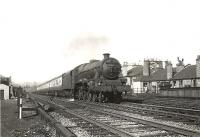 Jubilee 45691 <I>Orion</I> passing through Gorbals Junction on Saturday 5 May 1956 with a Glasgow St Enoch - Stranraer express.  <br><br>[G H Robin collection by courtesy of the Mitchell Library, Glasgow 05/05/1956]