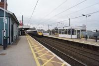 A London bound Hull Trains Class 180 diesel unit passes Newark Northgate on 18 February 2018.<br><br>[John McIntyre 18/02/2018]