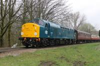 The East Lancashire <I>Class 40s at 60</I> gala ran from 13th to 15th April 2018 and featured six of the seven survivors, with five being operational. Here, immaculate 40012 <I>Aureol</I> approaches Summerseat station heading for Bury with a morning train. The last time I saw this loco was in 1985 when it was briefly in departmental service before final withdrawal [See image 23791]<br><br>[Mark Bartlett 14/04/2018]