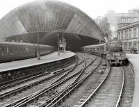 Class A3 60077 at St_Enoch on Thames Clyde Express on the 19th of March 1961.<br><br>[David Murray-Smith 19/03/1961]