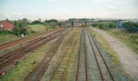 Kirkham North Junction, looking east towards the station in 2001. At this time there were numerous disused sidings alongside the running lines. [See image 62260] for the same location in late 2017. <br><br>[Ewan Crawford //2001]