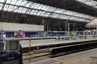 <h4><a href='/locations/G/Glasgow_Queen_Street_High_Level'>Glasgow Queen Street High Level</a></h4><p><small><a href='/companies/E/Edinburgh_and_Glasgow_Railway'>Edinburgh and Glasgow Railway</a></small></p><p>View across Queen Street, on 21st May 2018, to the covered up extended Platform 1.<br><br></p><p>21/05/2018<br><small><a href='/contributors/Beth_Crawford'>Beth Crawford</a></small></p>