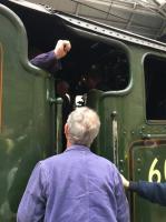 <h4><a href='/locations/E/Edinburgh_Waverley'>Edinburgh Waverley</a></h4><p><small><a href='/companies/N/North_British_Railway'>North British Railway</a></small></p><p>A footplate conversation on board 'Flying Scotsman' after arrival at Edinburgh Waverley. 110/132</p><p>21/05/2018<br><small><a href='/contributors/Martin_MacGuire'>Martin MacGuire</a></small></p>