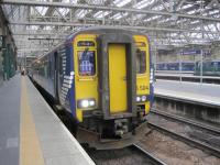 <h4><a href='/locations/G/Glasgow_Central'>Glasgow Central</a></h4><p><small><a href='/companies/G/Glasgow_Central_Station_Caledonian_Railway'>Glasgow Central Station (Caledonian Railway)</a></small></p><p>156504, heading to Carlisle via the G&SWR route, awaiting departure from Glasgow Central on 25th July 2017. 4/10</p><p>25/07/2017<br><small><a href='/contributors/David_Bosher'>David Bosher</a></small></p>