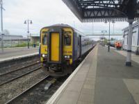 <h4><a href='/locations/S/Stirling'>Stirling</a></h4><p><small><a href='/companies/S/Scottish_Central_Railway'>Scottish Central Railway</a></small></p><p>156495, working to Alloa, arriving at Stirling station on 16th May 2016. 7/43</p><p>16/05/2016<br><small><a href='/contributors/David_Bosher'>David Bosher</a></small></p>