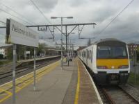 <h4><a href='/locations/W/Wickford'>Wickford</a></h4><p><small><a href='/companies/G/Great_Eastern_Railway'>Great Eastern Railway</a></small></p><p>321331, just arrived from Southminster at Wickford station in Essex, on 5th April 2014. This is the junction where branch trains on the Crouch Valley Line join the Southend Victoria to London Liverpool Street line with some through workings to and from London. 8/8</p><p>05/04/2014<br><small><a href='/contributors/David_Bosher'>David Bosher</a></small></p>