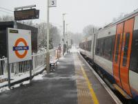 <h4><a href='/locations/G/Gospel_Oak'>Gospel Oak</a></h4><p><small><a href='/companies/T/Tottenham_and_Hampstead_Junction_Railway'>Tottenham and Hampstead Junction Railway</a></small></p><p>172006, on a London Overground GOBLIN service to Barking, waiting to depart from the bay platform at Gospel Oak station. The through platforms served by LO services between Stratford and Clapham Junction or Richmond are on the left.  Until April 1981, trains from Barking on this line ran to Kentish Town on the Midland Main Line; the section that trains now follow from just west of Upper Holloway to Gospel Oak had been freight only since 1925.  This bay platform also dates from the diversion of trains to Gospel Oak in 1981.  The freight lines are on the right behind the train which make a junction with the LO electrified lines just to the west of the station, to which this view is looking, in the snow on 20th January 2013.   Beyond the station, in the far right background, is Parliament Hill on the north side of the line and which was full of sledgers on this wintry Sunday afternoon and their shouts and squeals of laughter permeated through the blizzard across to the station. 5/8</p><p>20/01/2013<br><small><a href='/contributors/David_Bosher'>David Bosher</a></small></p>