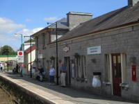 <h4><a href='/locations/L/Llandovery'>Llandovery</a></h4><p><small><a href='/companies/V/Vale_of_Towy_Railway'>Vale of Towy Railway</a></small></p><p>Llandovery station, seen from UK Railtours' excursion from London Paddington to Llandrindod Wells, passing on 2nd September 2017. 42/75</p><p>02/09/2017<br><small><a href='/contributors/David_Bosher'>David Bosher</a></small></p>