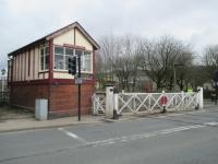 <h4><a href='/locations/R/Ramsbottom'>Ramsbottom</a></h4><p><small><a href='/companies/E/East_Lancashire_Railway'>East Lancashire Railway</a></small></p><p>Ramsbottom signal box and level crossing, just to the north of the station, East Lancashire Railway, on 5th April 2016. 17/17</p><p>05/04/2016<br><small><a href='/contributors/David_Bosher'>David Bosher</a></small></p>
