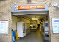 <h4><a href='/locations/K/Kentish_Town_West'>Kentish Town West</a></h4><p><small><a href='/companies/H/Hampstead_Junction_Railway_London_and_North_Western_Railway'>Hampstead Junction Railway (London and North Western Railway)</a></small></p><p>Entrance to Kentish Town West station, now part of London Overground, on 5th January 2019. This station was added to the Hampstead Junction Railway of 1860 in 1867; the platforms and buildings were wooden and had fallen into an advanced state of disrepair by the mid-1960s, rich in dusty unused waiting rooms. Very atmospheric with the then rattly Class 501 EMUs on what was then BR's Broad Street to Richmond line, listed for closure by Beeching. After the line was reprieved, the station was burned down by vandals in 1971. It wasn't until 1981 that new platforms were opened here, trains running non-stop between Camden Road and Gospel Oak stations for ten years. 40/189</p><p>05/01/2019<br><small><a href='/contributors/David_Bosher'>David Bosher</a></small></p>