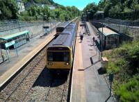 <h4><a href='/locations/M/Merthyr_Vale'>Merthyr Vale</a></h4><p><small><a href='/companies/T/Taff_Vale_Railway'>Taff Vale Railway</a></small></p><p>Soon to be historic rolling stock: a down 143 heads for Cardiff as an up 142 heads for Merthyr (Valleys convention) at the loop at Merthyr Vale on 30th June 2019. The former colliery was to the right, and behind the photographer. 109/125</p><p>30/06/2018<br><small><a href='/contributors/Ken_Strachan'>Ken Strachan</a></small></p>