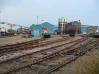 Tremorfa Works of Allied Steel and Wire by Cardiff Docks.<br><br>[Ewan Crawford //]