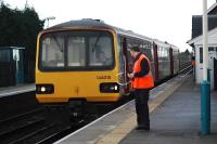 Harrogate-York service at Hammerton. Start of double section after single.<br><br>[Ewan Crawford //]