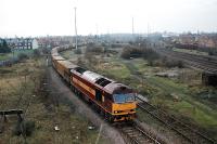 Passing east through Scunthorpe Old station and the now closed and lifted marshalling yard.<br><br>[Ewan Crawford //]