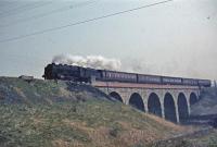 46140 crosses Sanquhar viaduct with Carlisle to Glasgow local.<br><br>[John Robin 02//]