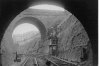 View east from Ann Street tunnel of Mearns St box on the line to Princes Pier<br><br>[John Robin 13/08/1963]