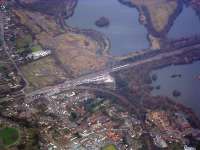 Aerial view of Twyford looking south west. The branch runs to Henley-on-Thames.<br><br>[Ewan Crawford //]