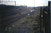 Looking west where the Renfrew line met and then ran parallel to the mainline at Paisley. In the V of the junction was Greenlaw Goods.<br><br>[Ewan Crawford //]