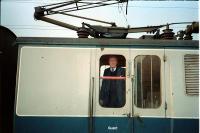 Weary looking guard at Partick. Complete with sign.<br><br>[Ewan Crawford //]