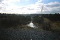 Looking South at Ferguslie Park at the former trackbed of the line to Barrhead and Ferguslie goods (CR) from the former trackbed of the Paisley Canal Line.<br><br>[Ewan Crawford //]