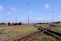 Margam Knuckle Yard looking east from the level crossing.<br><br>[Ewan Crawford //]