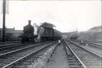 Polmont Junction. N.B. 4.4.2T 67473 diverging for Grahamston.<br><br>[G H Robin collection by courtesy of the Mitchell Library, Glasgow 29/09/1952]