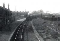 Paisley - Abercorn. C.R. 0.6.0 57579 passing on Renfrew-St. Enoch train.<br><br>[G H Robin collection by courtesy of the Mitchell Library, Glasgow 08/05/1953]