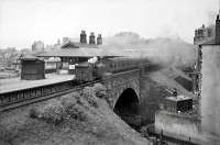 Pollokshaws (East) station. C.R. 0.4.4T 15201 entering on inner train.<br><br>[G H Robin collection by courtesy of the Mitchell Library, Glasgow /07/1948]