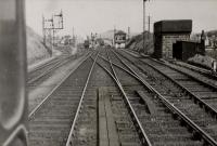 Maud Junction. Peterhead train straight ahead.<br><br>[G H Robin collection by courtesy of the Mitchell Library, Glasgow 30/07/1948]