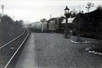 Upper Helensburgh station. 2.6.0 61998 McLeod of McLeod entering on evening Glasgow bound express.<br><br>[G H Robin collection by courtesy of the Mitchell Library, Glasgow 21/09/1948]