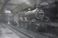 St. Enoch station. Compound 4.4.0 41132 at platform 9.<br><br>[G H Robin collection by courtesy of the Mitchell Library, Glasgow 23/02/1949]