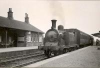 Arbroath-Forfar local. C.R. 15195 at Guthrie Junction.<br><br>[G H Robin collection by courtesy of the Mitchell Library, Glasgow 02/05/1949]