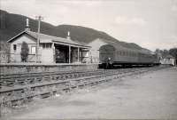 Aberfoyle station. NB 4.4.2T 7488 on branch train.<br><br>[G H Robin collection by courtesy of the Mitchell Library, Glasgow 28/05/1949]